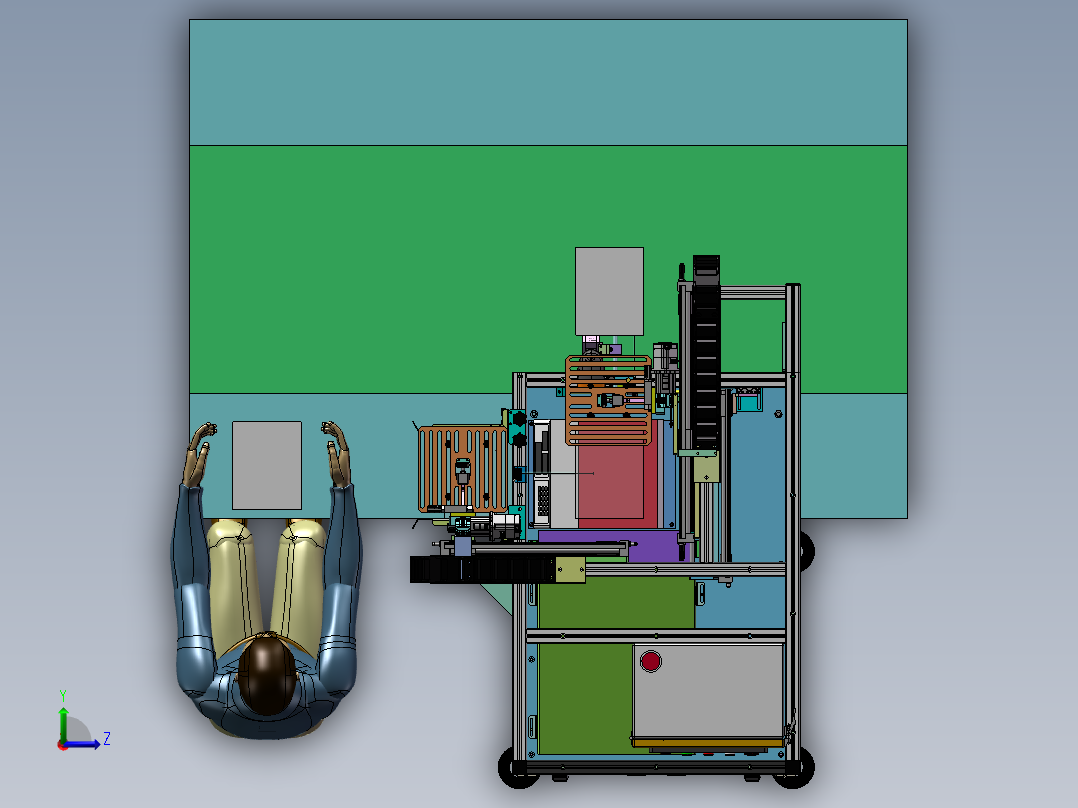 自动称重读码机sw18可编辑左视图