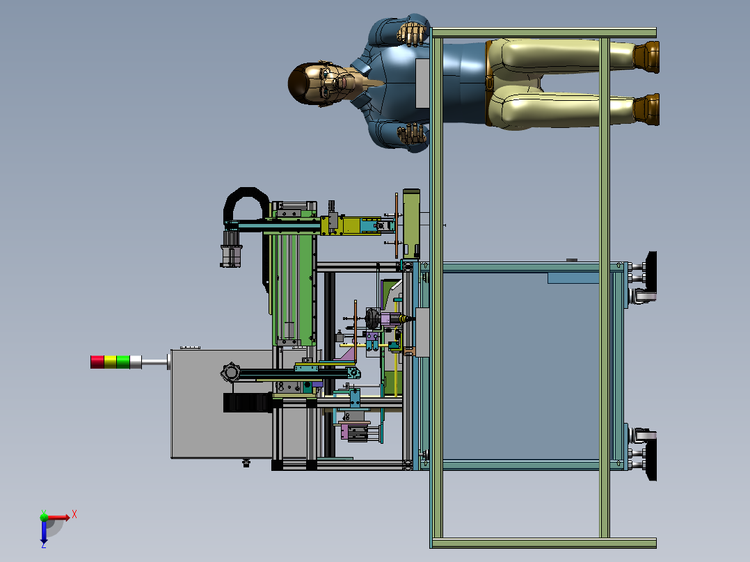 自动称重读码机sw18可编辑俯视图