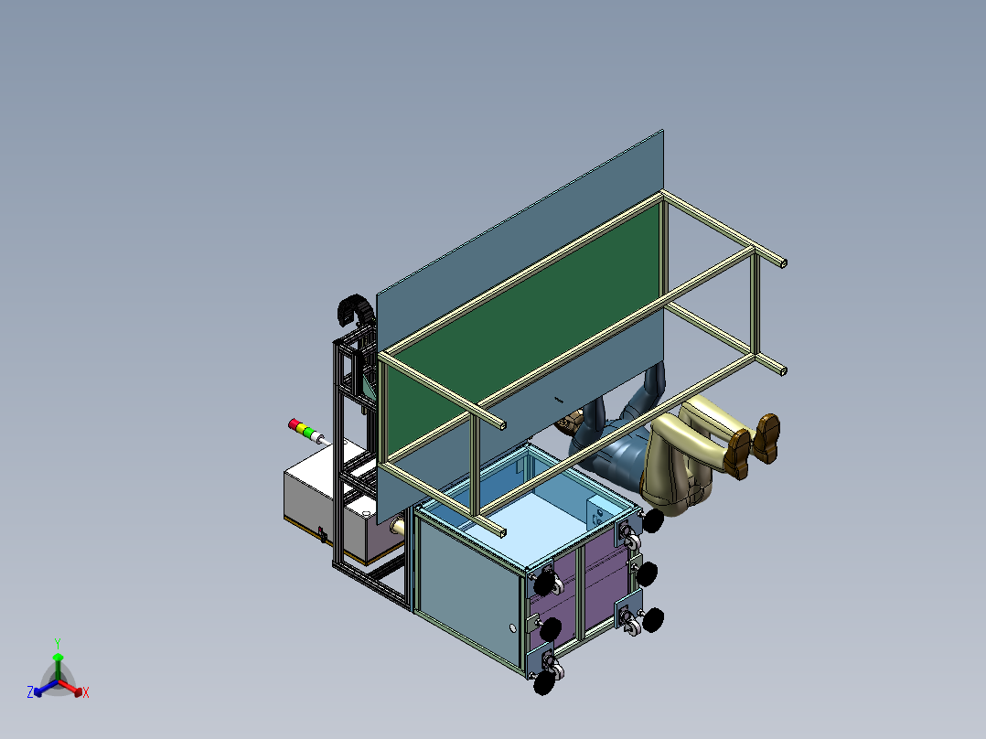 自动称重读码机sw18可编辑正等轴测图