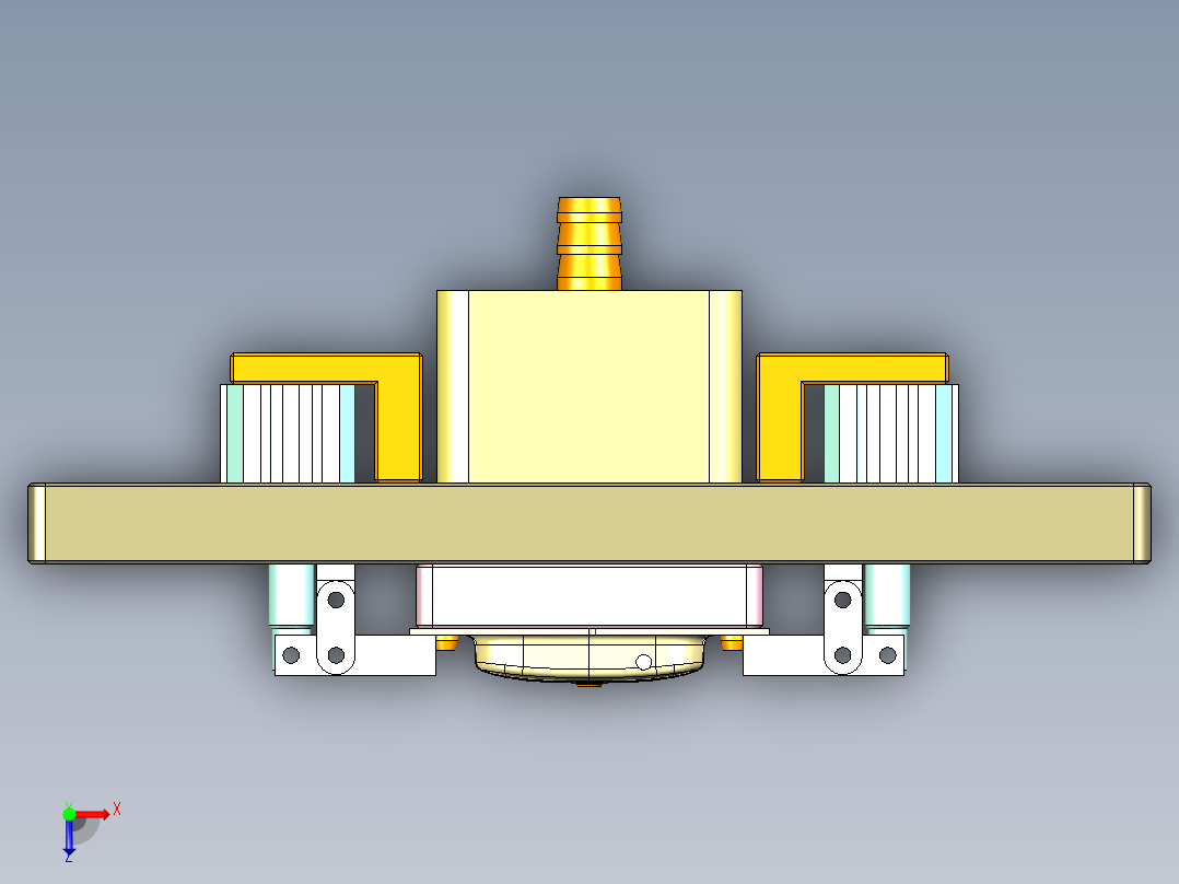 X8-笔记本CNC工装夹具三维模型CNC1-1028俯视图