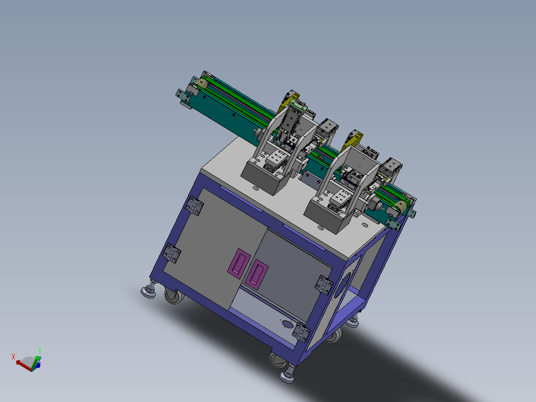 一种刀片电池极耳弯折机sw18可编辑