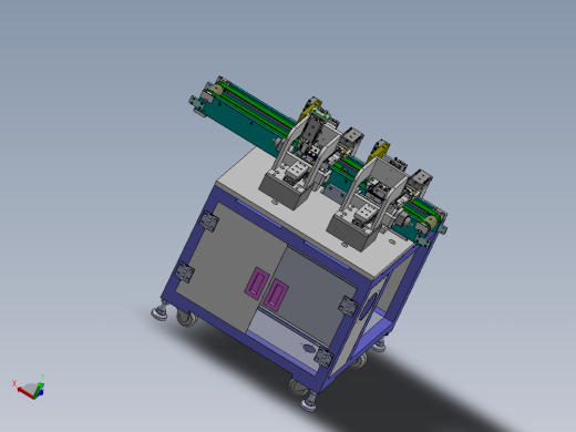 一种刀片电池极耳弯折机sw18可编辑