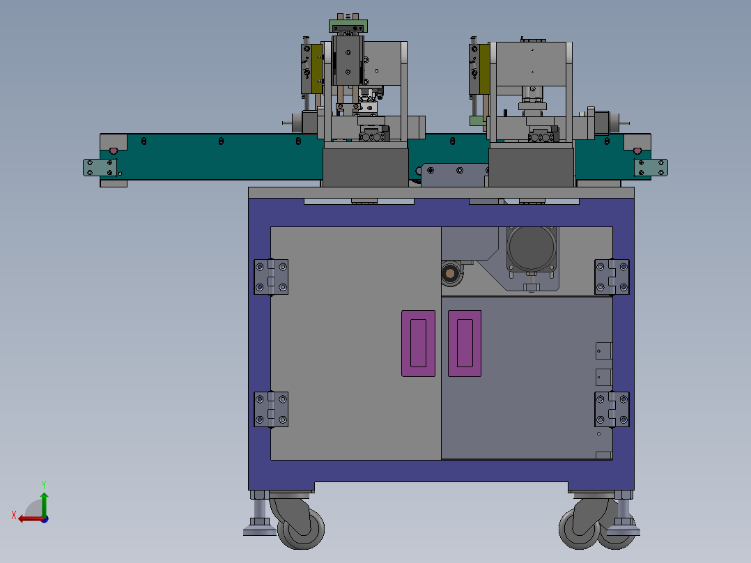 一种刀片电池极耳弯折机sw18可编辑后视图