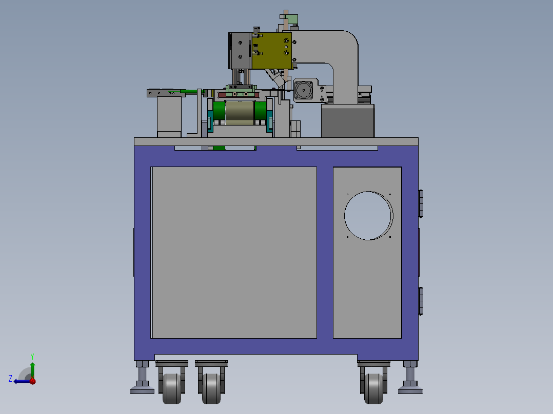 一种刀片电池极耳弯折机sw18可编辑右视图