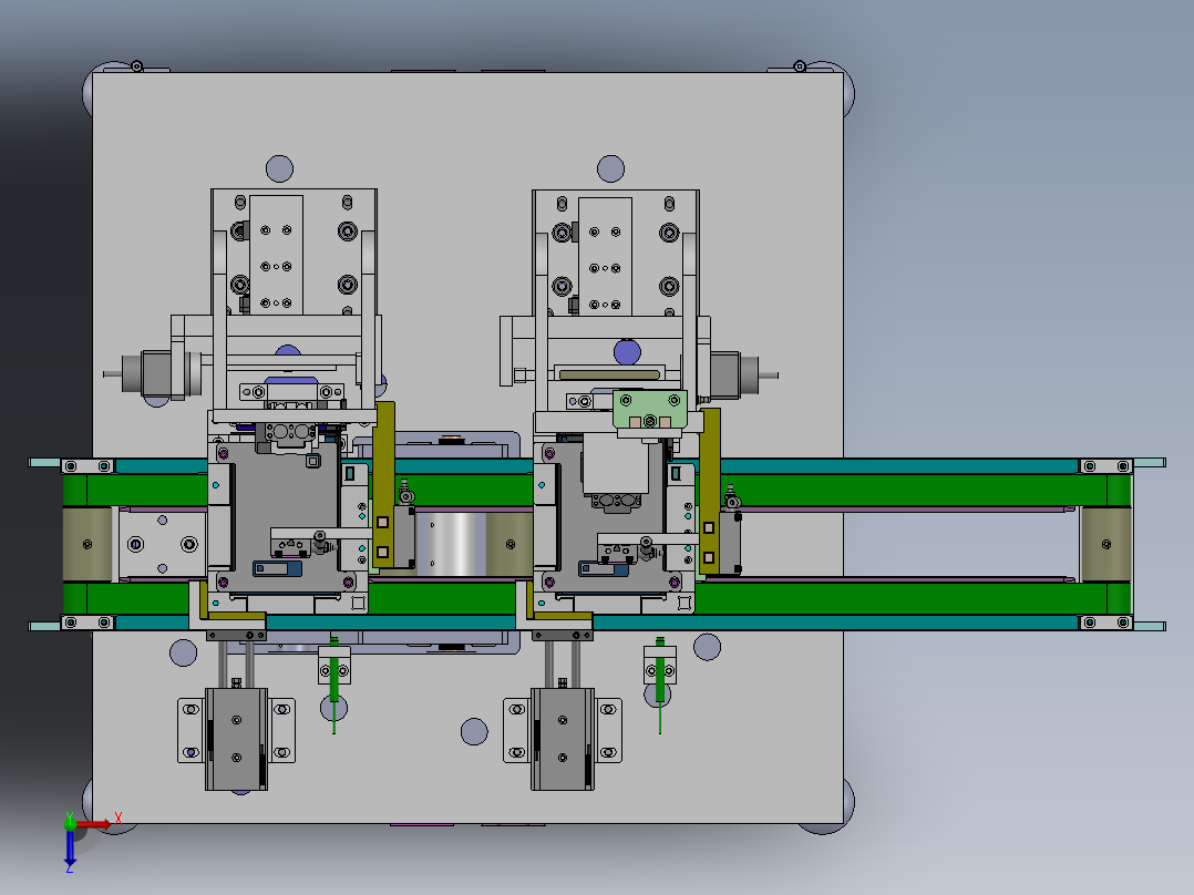 一种刀片电池极耳弯折机sw18可编辑俯视图