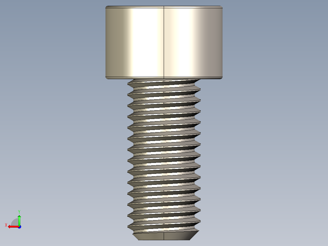 Screw_DIN_912_M10x22F_A2.STEP公制内六角螺钉后视图