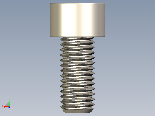 Screw_DIN_912_M10x22F_A2.STEP公制内六角螺钉后视缩略图