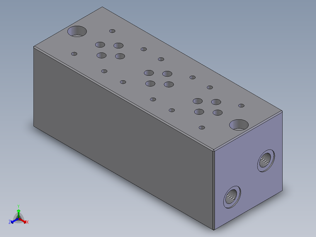 YUKEN EUROPE LTD-3 STATION液压元件正等轴测图