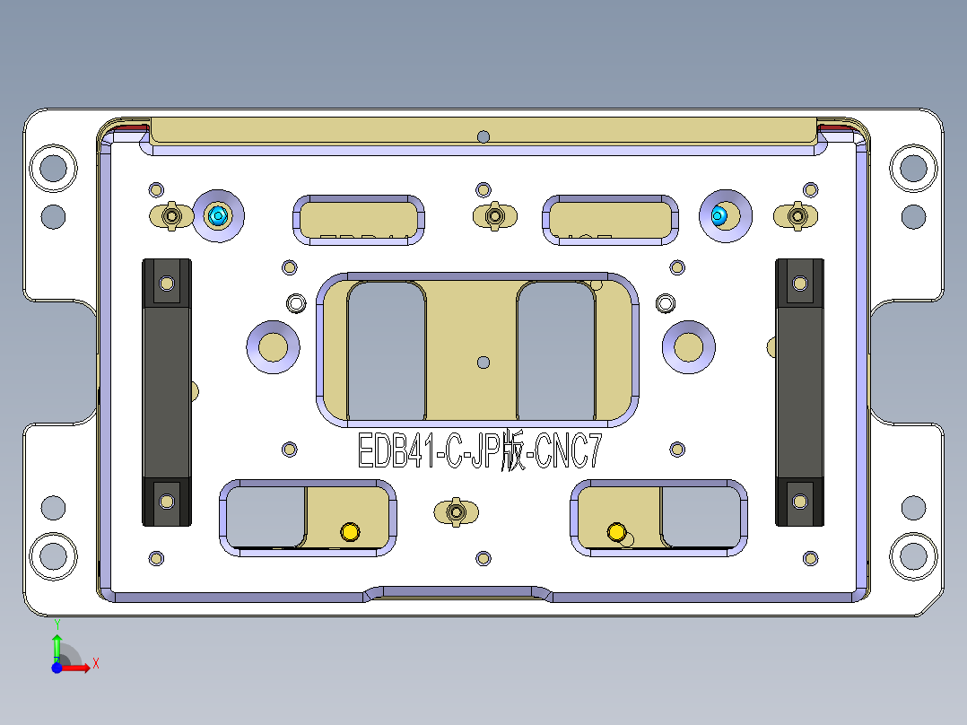 EDB41-C笔记本CNC工装夹具三维模型-JP版-CNC7-181204前视图
