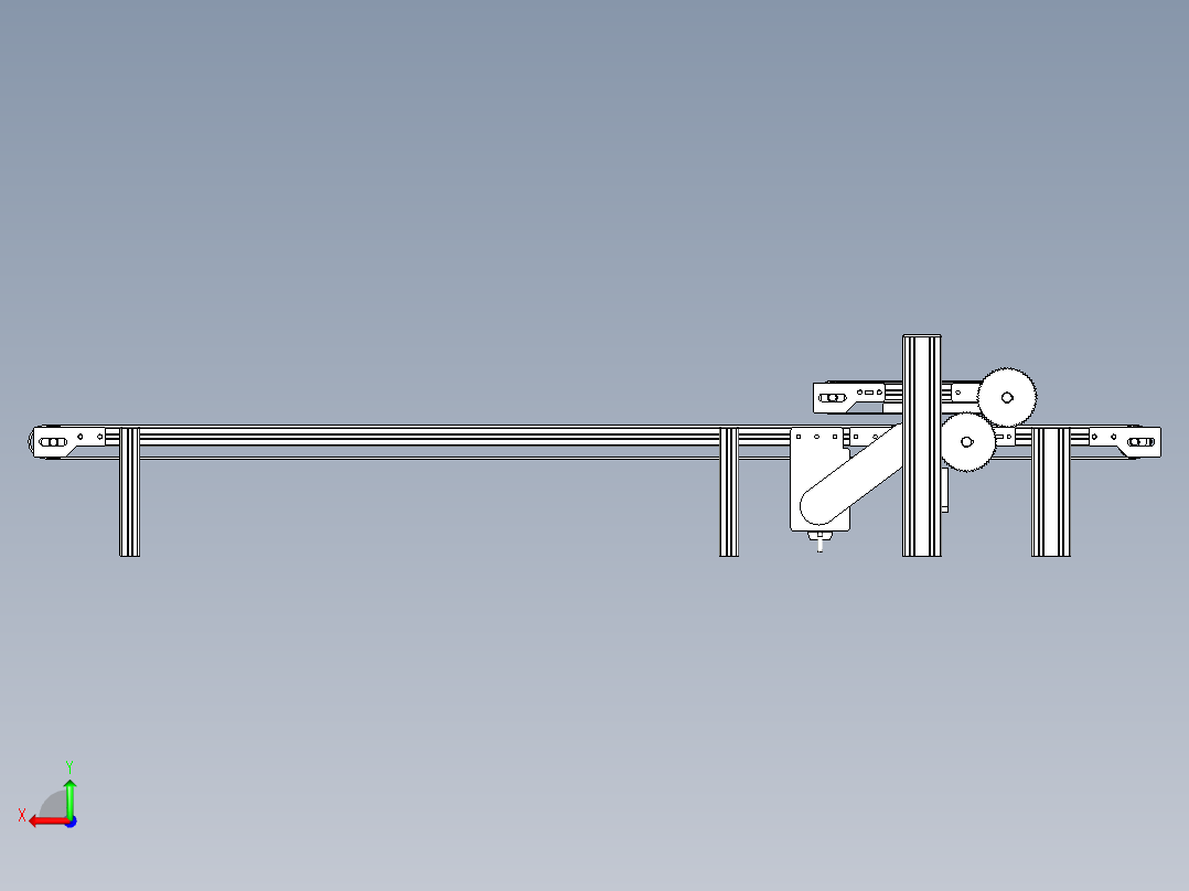 非标输送线设计后视图