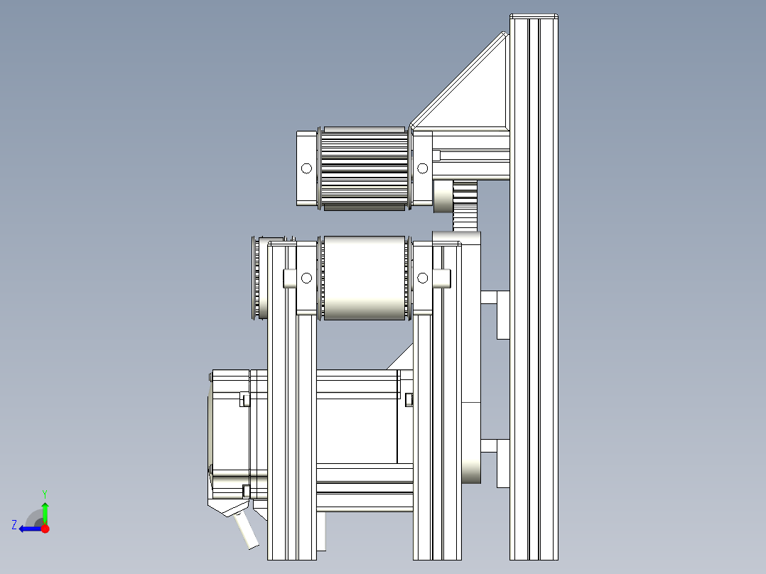 非标输送线设计右视图