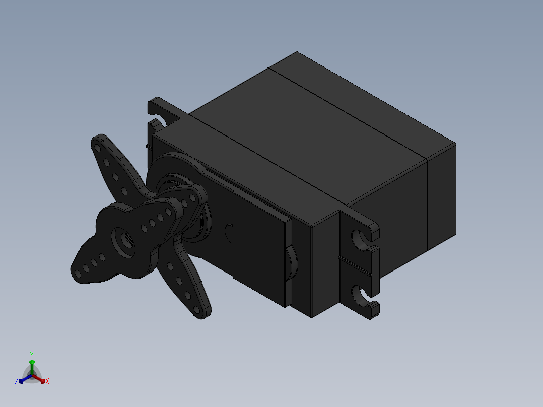 舵机(54)正等轴测图