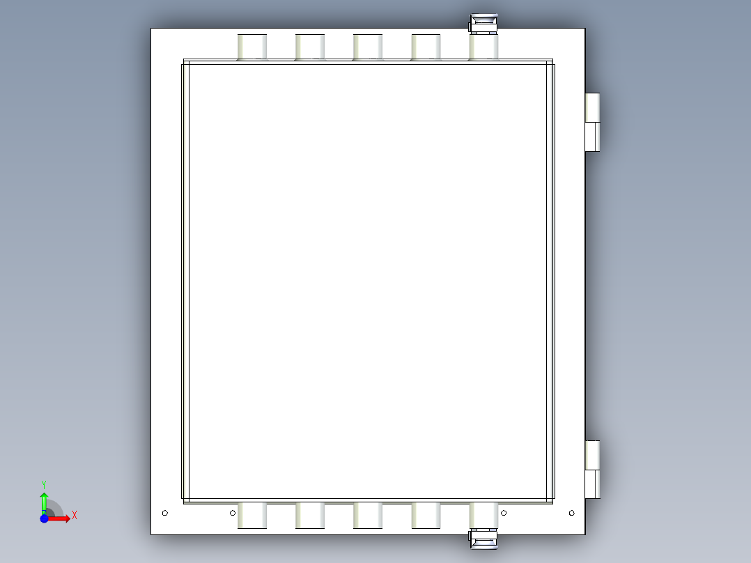 带可视窗的防爆箱前视图