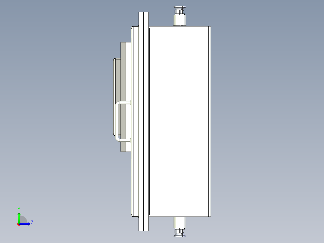 带可视窗的防爆箱左视图