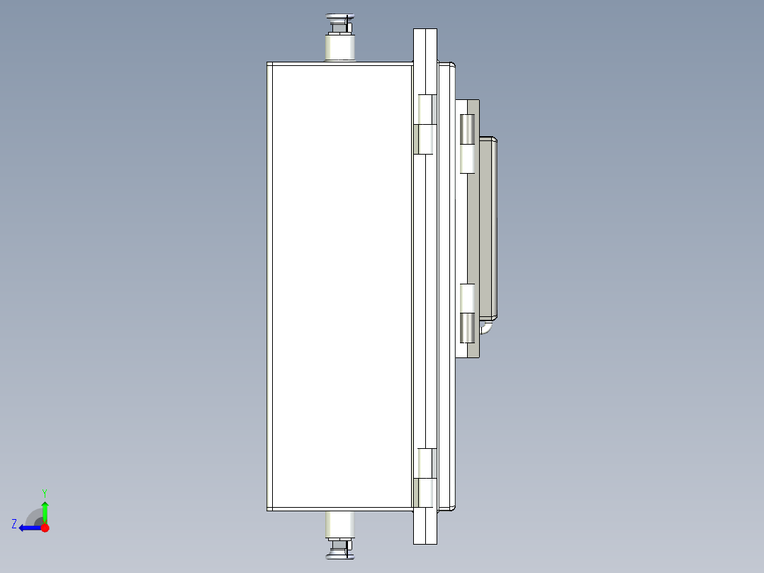 带可视窗的防爆箱右视图
