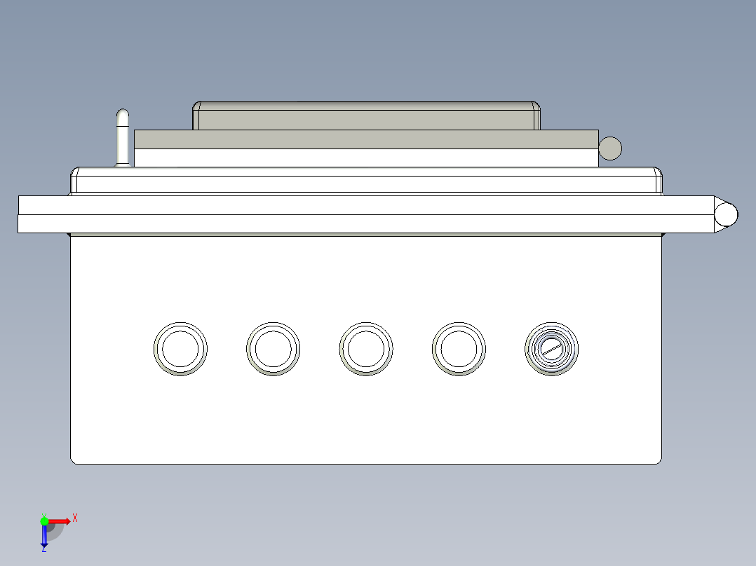 带可视窗的防爆箱俯视图