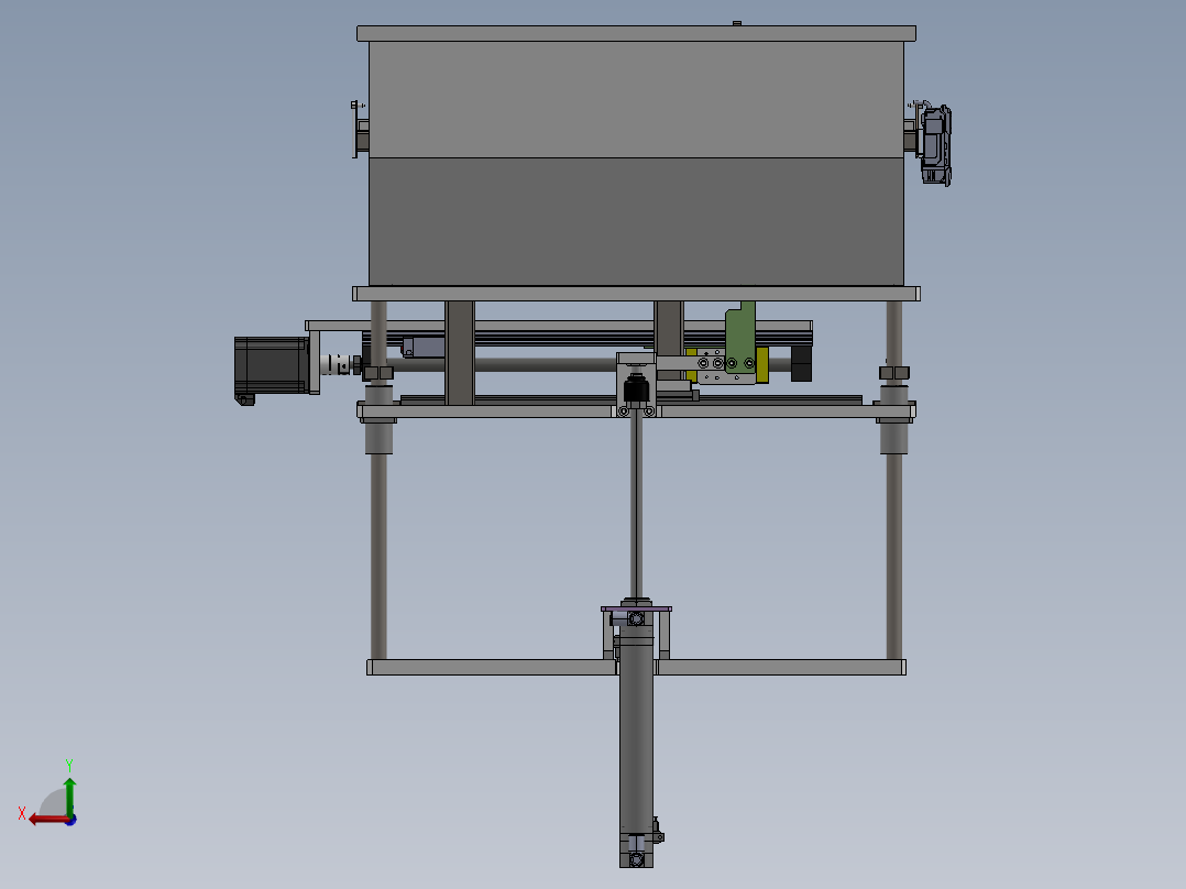适用棒类的推板式供料机构后视图