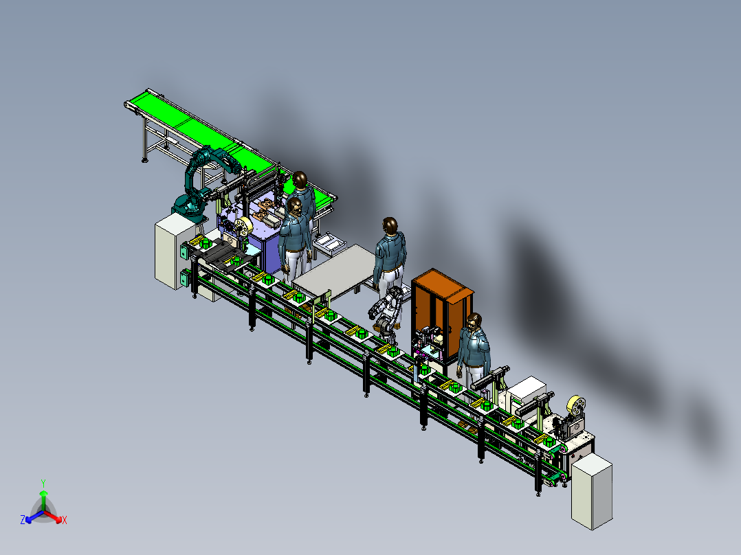 流水线、生产线(34)正等轴测图