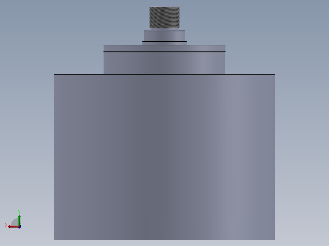 双作用气缸后视图