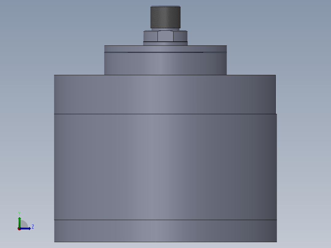 双作用气缸左视图
