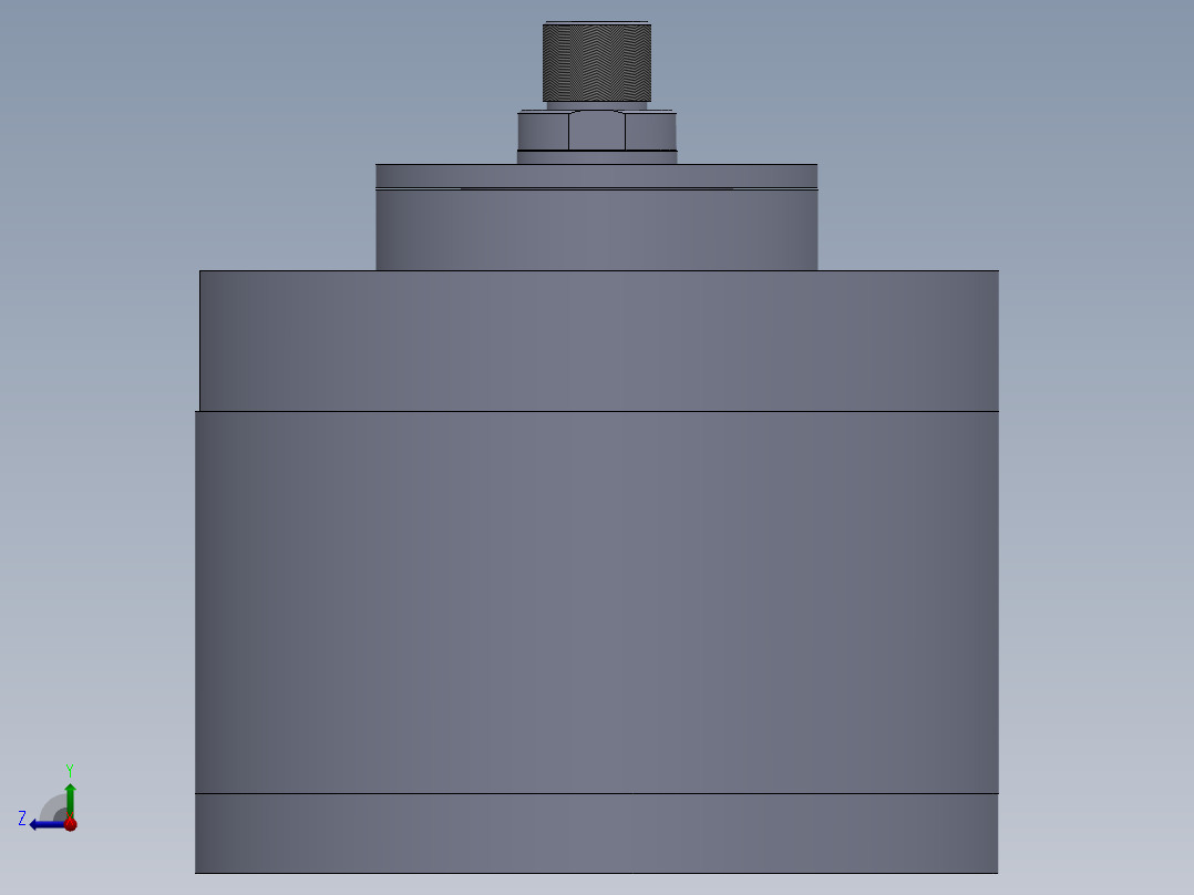 双作用气缸右视图