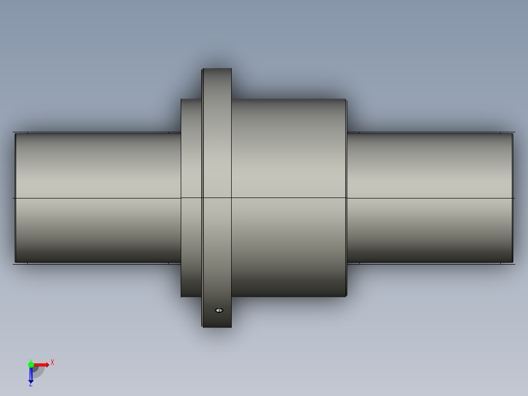 JF16025-5滚珠丝杆3D模型俯视图
