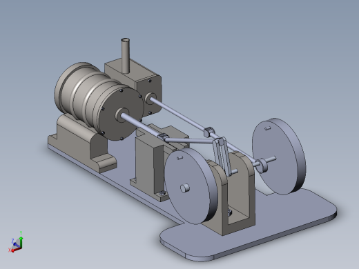 蒸汽机horizontal-steam-engine-6832-模型格式为 sw