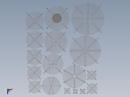 风扇防护网罩 17款俯视缩略图