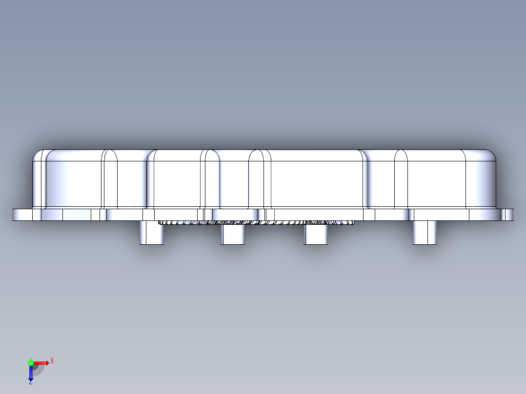 齿轮减速箱俯视图
