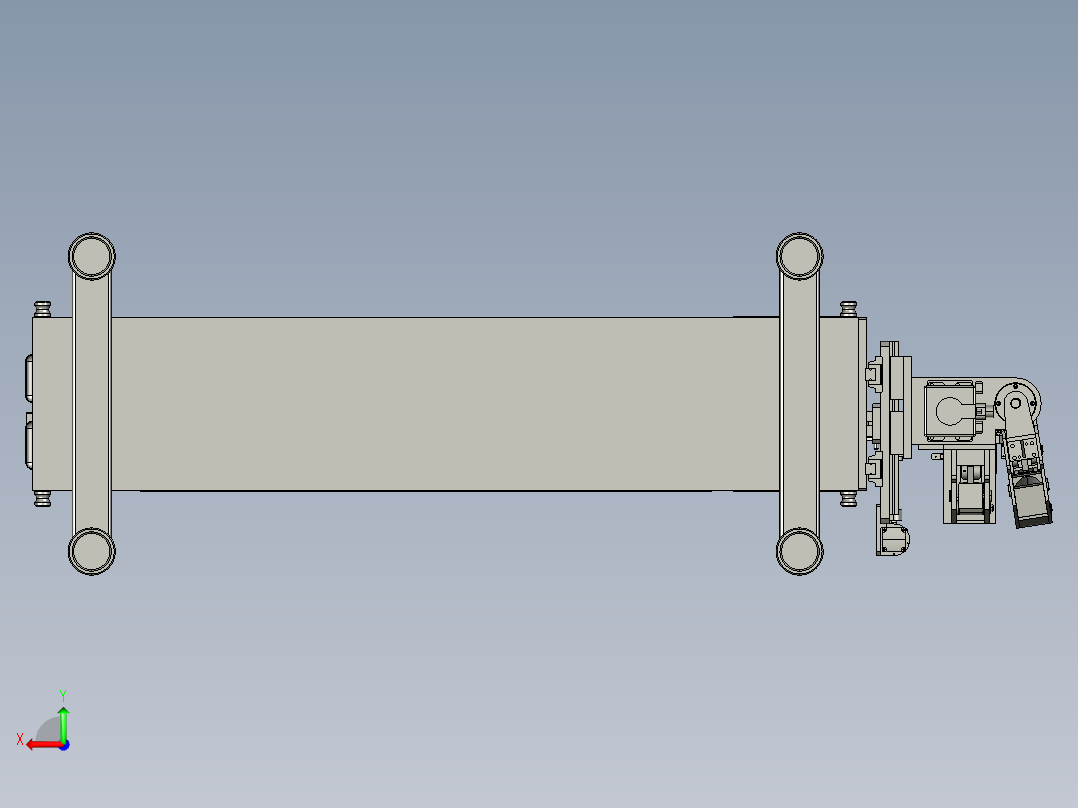 弯管机_3D图纸后视图