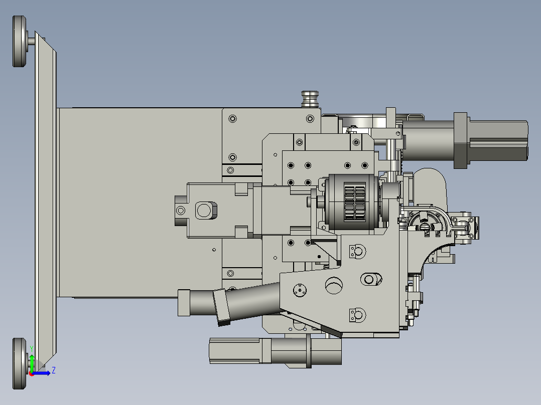 弯管机_3D图纸左视图