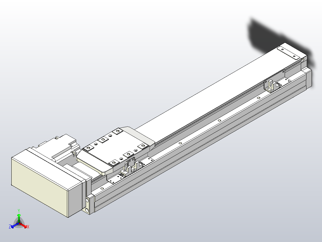 滚珠丝杠直线轴内置导轨TPA-GCR-80-1610C-L350-MR-M40-N3主视图