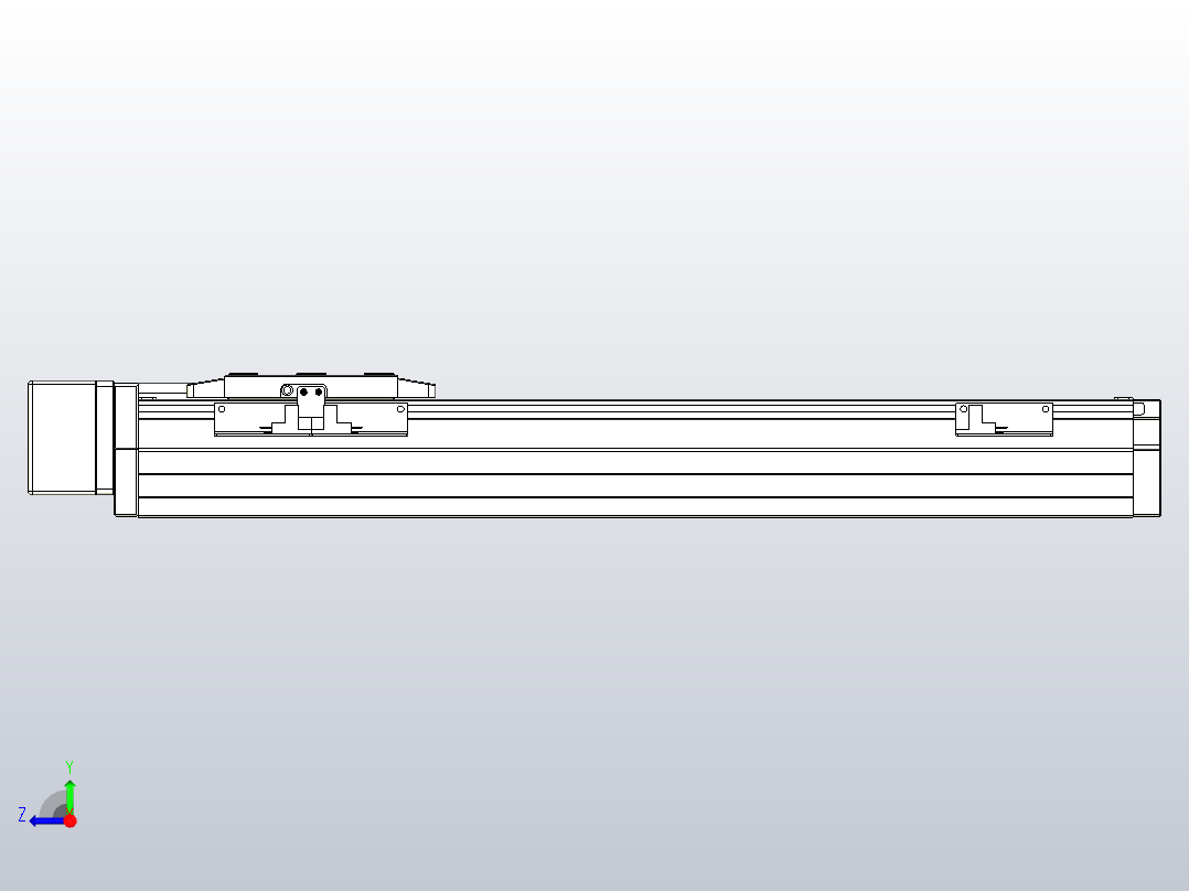 滚珠丝杠直线轴内置导轨TPA-GCR-80-1610C-L350-MR-M40-N3右视图