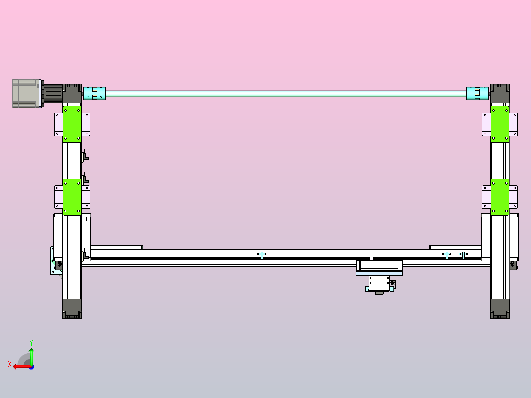 三轴抓取机构后视图