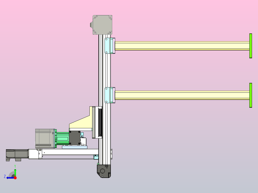 三轴抓取机构右视图