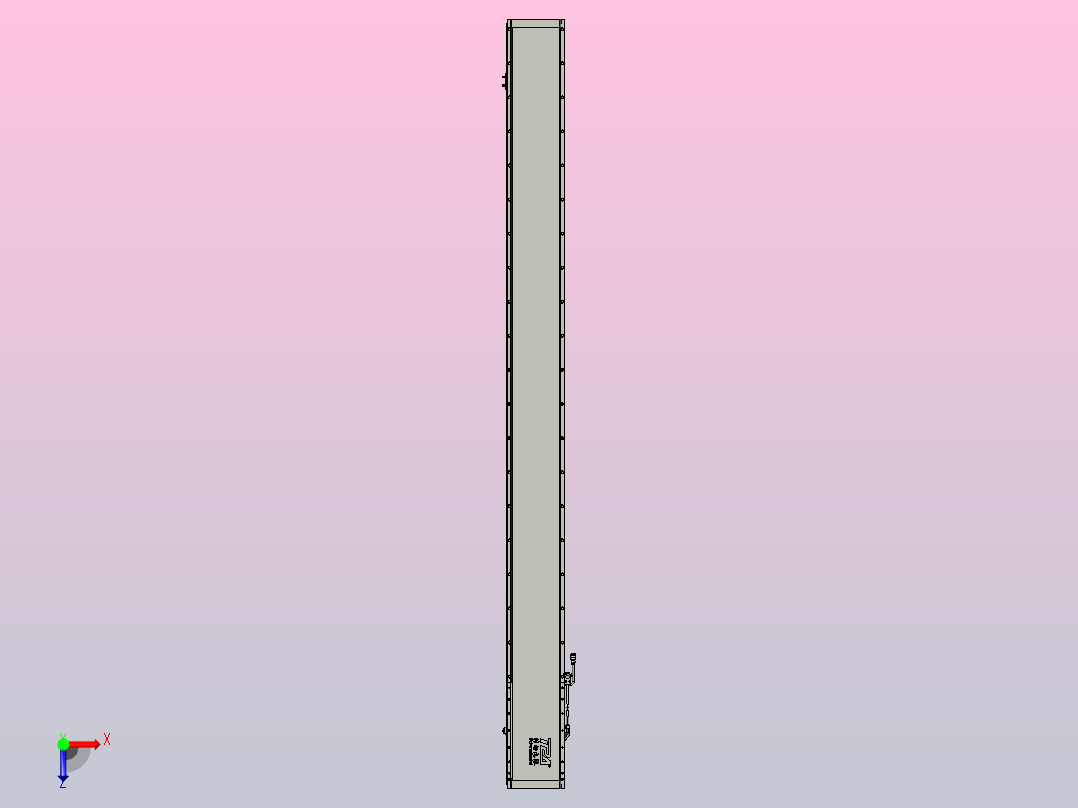 直驱直线电机轴TPA-LNP2-200-55C6-1-L2280-3-C-05-N3俯视图
