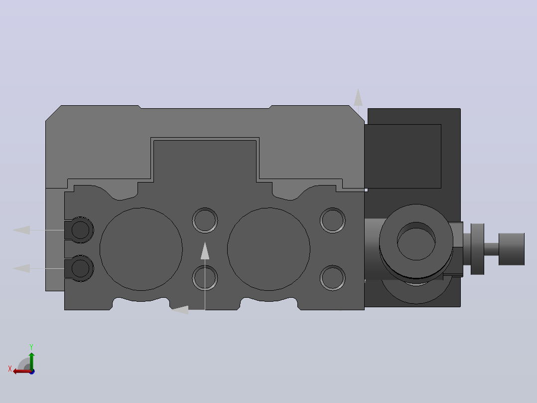 气缸MXS12-30AS-A93L后视图