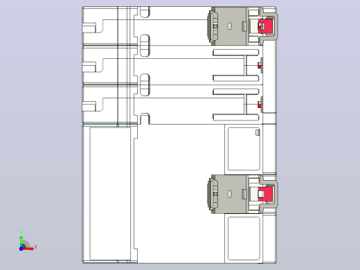 NB8LE-63(6-40A) 3P剩余电流动作断路器三维模型202405前视缩略图