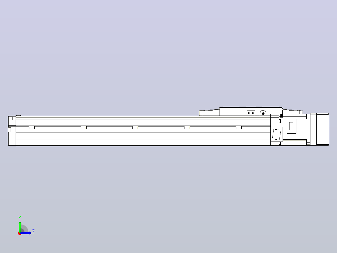 滚珠丝杠直线轴内置导轨TPA-GCR-120-1610C-L350-MR-M40-N3左视图
