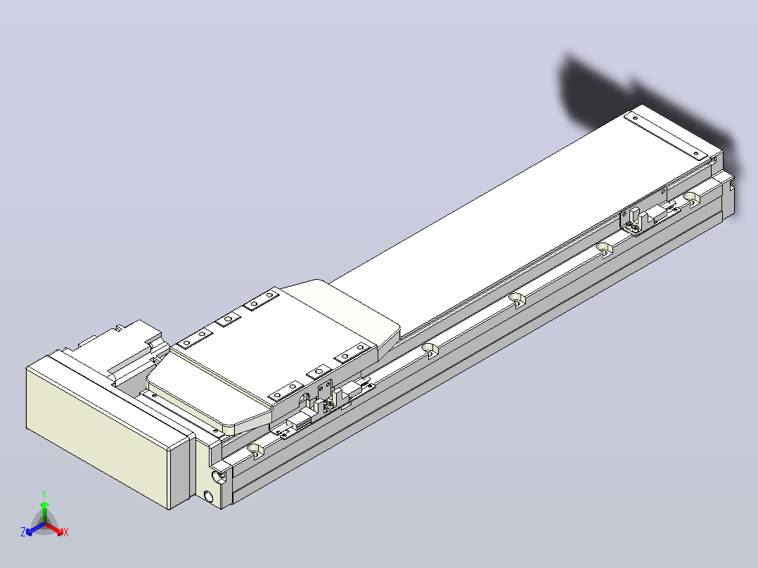 滚珠丝杠直线轴内置导轨TPA-GCR-120-1610C-L350-MR-M40-N3正等轴测图