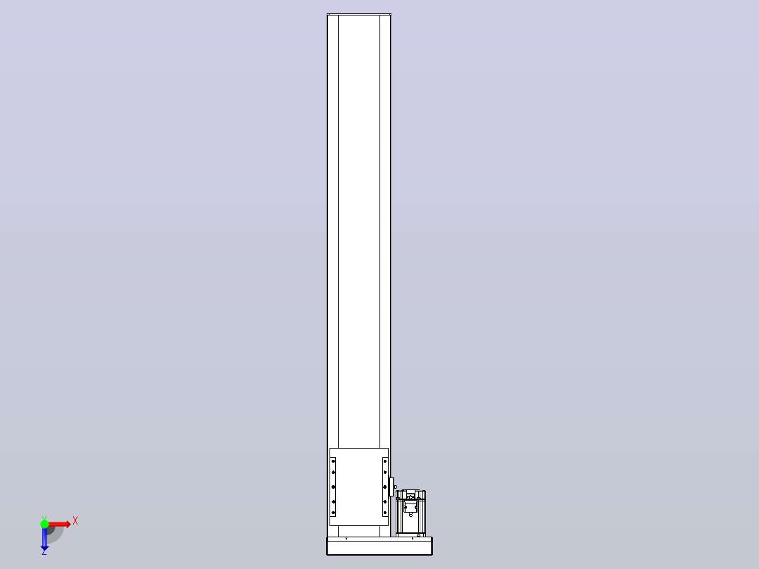 滚珠丝杠直线轴带导轨全封闭TPA-HCR-175D-2510C-L1150-MR-C-P75-N3俯视图