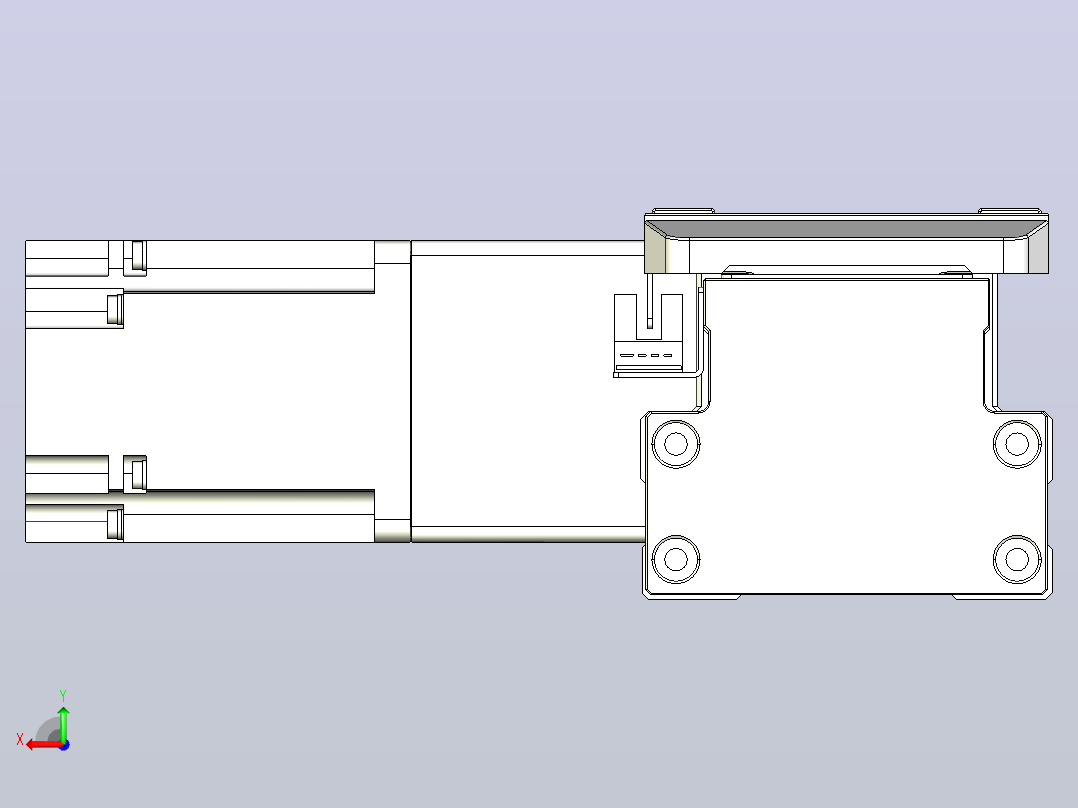 皮带直线轴双滑块型TPA-GCBS-80-P60-L225-DL-M20-N3后视图