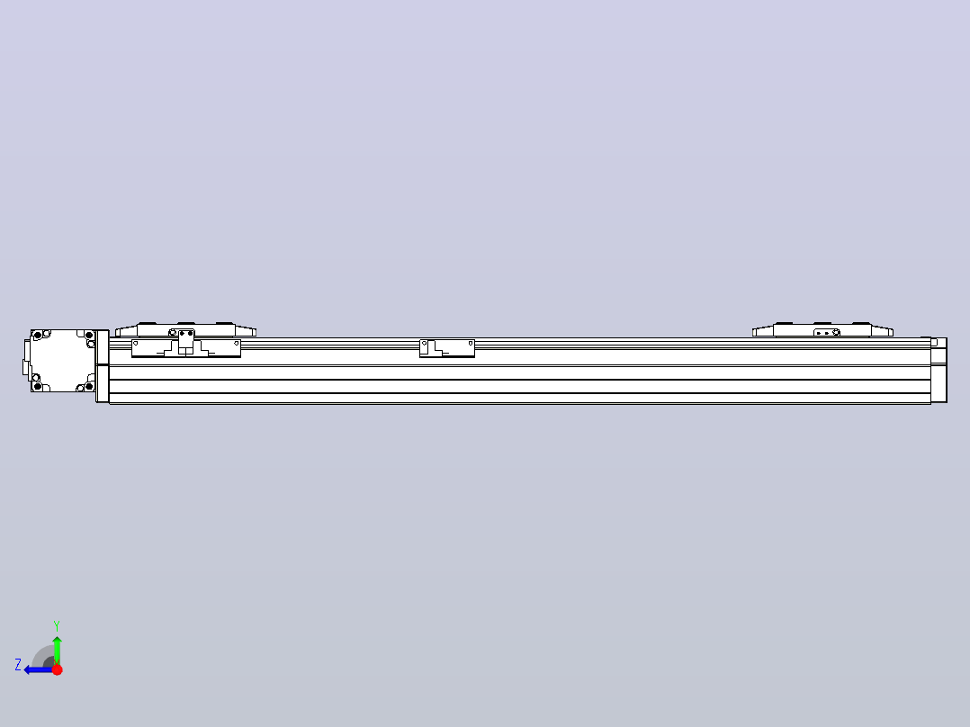 皮带直线轴双滑块型TPA-GCBS-80-P60-L225-DL-M20-N3右视图