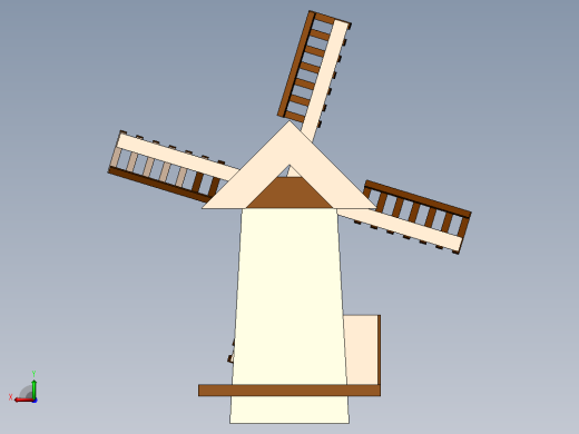 风车小屋 小孩制作风车小屋 科学教学玩具后视缩略图
