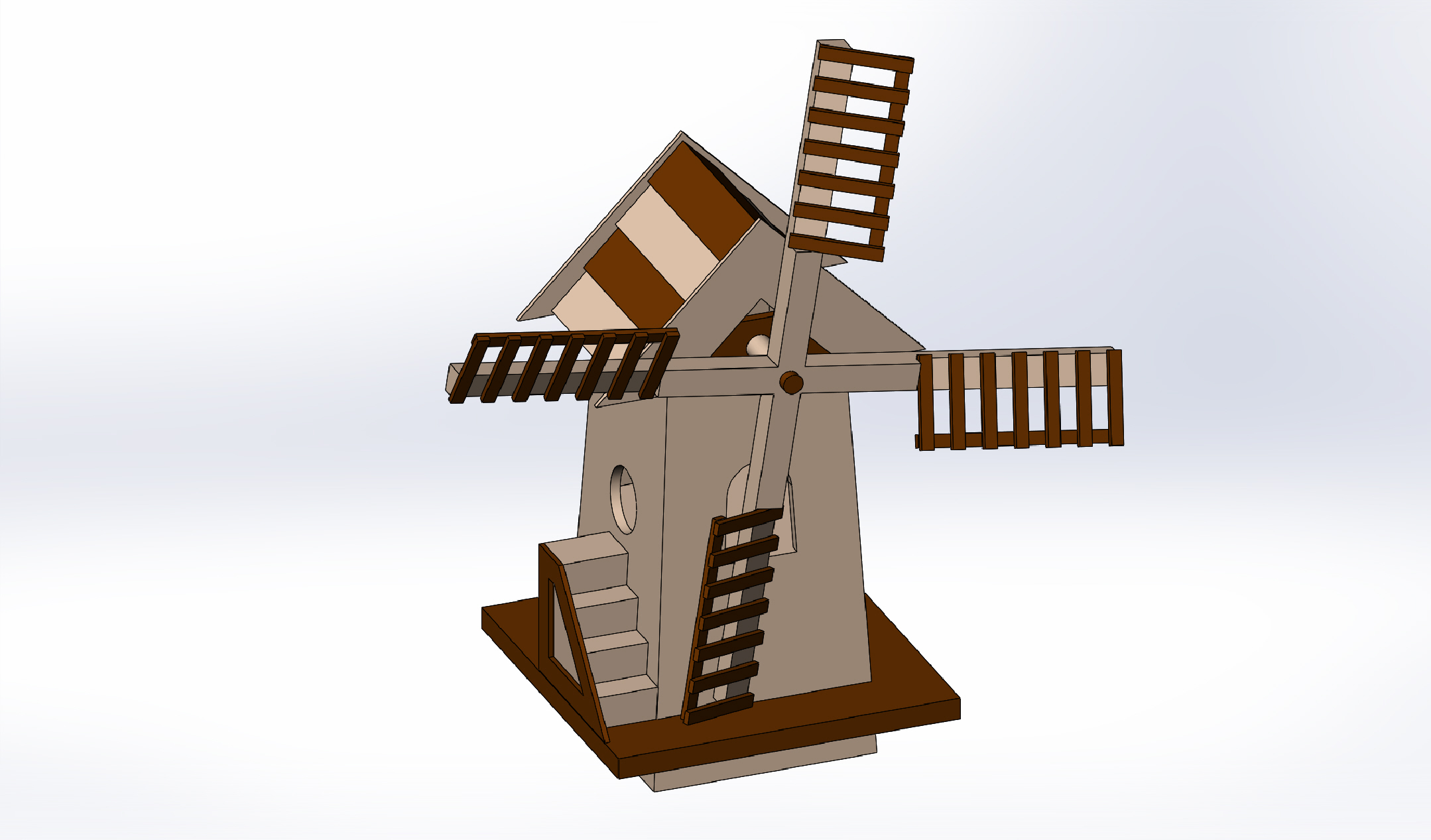 风车小屋 小孩制作风车小屋 科学教学玩具