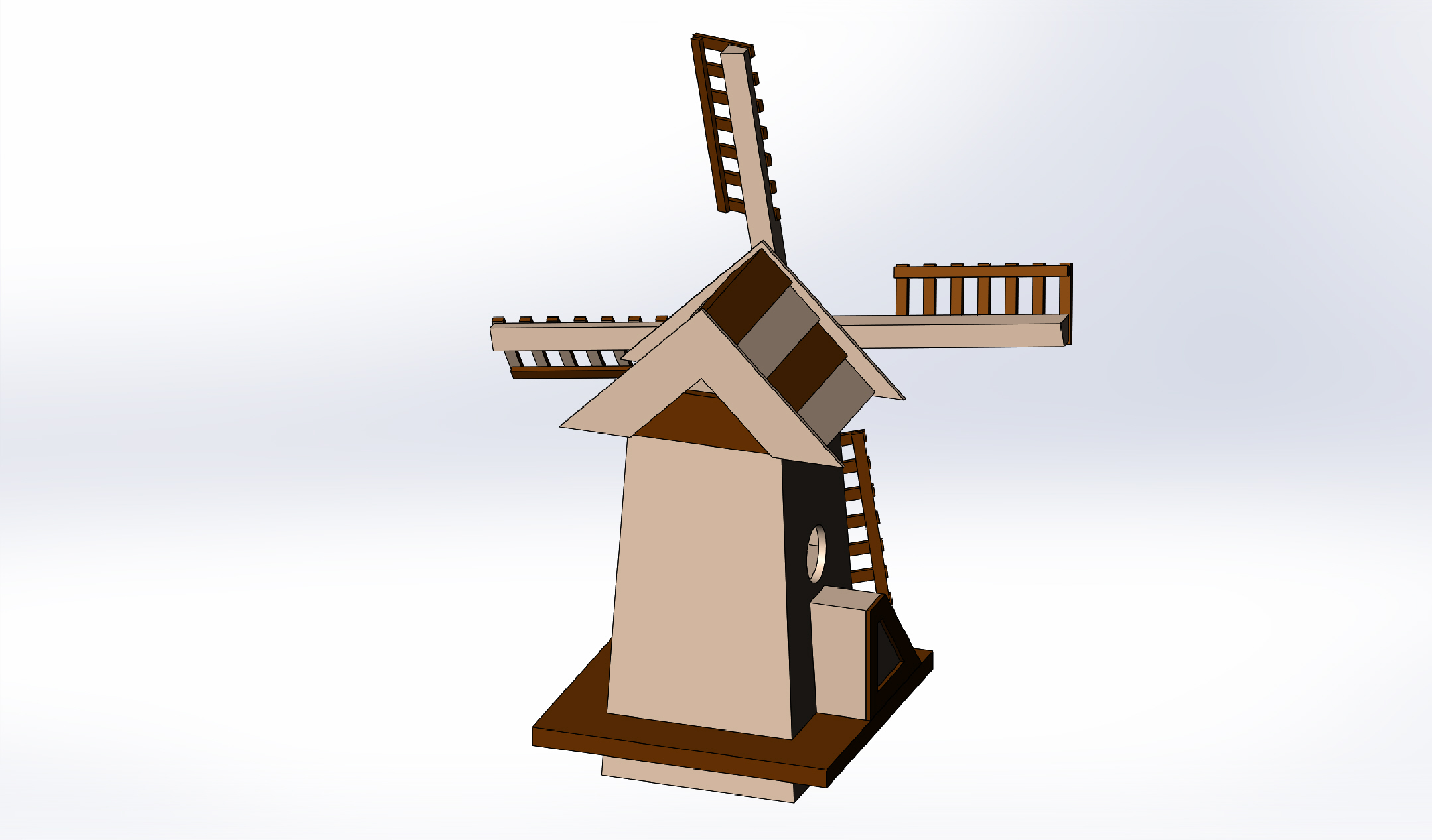 风车小屋 小孩制作风车小屋 科学教学玩具