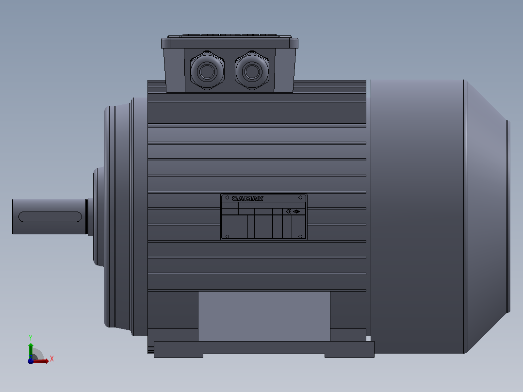 4KW 1500 rpm 三相 Gamak 电动机前视图