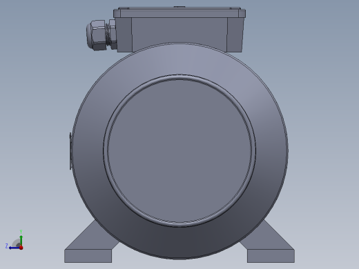 4KW 1500 rpm 三相 Gamak 电动机右视缩略图