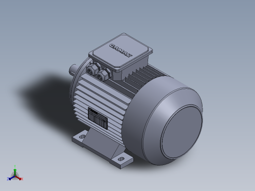 4KW 1500 rpm 三相 Gamak 电动机正等轴测缩略图