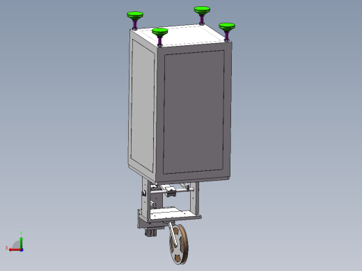 半自动单机头纸盒贴角机（sw20可编辑+工程图）后视缩略图